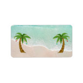 クリスマスビーチシーン アドレスラベル ラベル (正面)