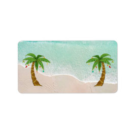 クリスマスビーチシーン アドレスラベル ラベル