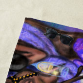 クリスマスビーチタオルギフトサンタとトナカイおもしろい ビーチタオル (インサイチュ)