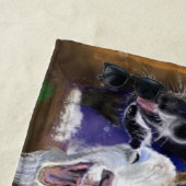 クリスマスビーチタオルギフトハッピーファームパーティー-おもしろい ビーチタオル (インサイチュ)