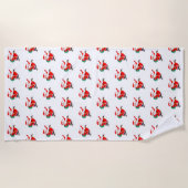 クリスマスビーチタオルサンタギフト ビーチタオル (正面)