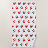 クリスマスビーチタオルサンタギフト ビーチタオル (正面)