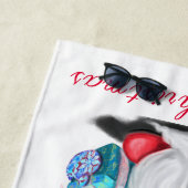 クリスマスビーチタオル格言とギフト ビーチタオル (インサイチュ)