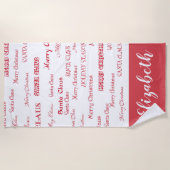 クリスマスビーチタオル ビーチタオル (正面)