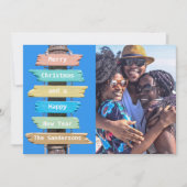 クリスマスビーチテーマサインフォトカード シーズンカード (正面)