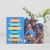 クリスマスビーチテーマサインフォトカード シーズンカード (スタンド正面)