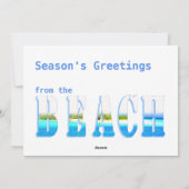 クリスマスビーチテーマサインフォトカード シーズンカード (裏面)