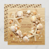 クリスマスビーチトロピカルシーシェルズヒトデ シーズンカード (正面/裏面)