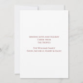 クリスマスビーチトロピカルパームツリーズ シーズンカード (裏面)