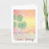 クリスマスビーチトロピカルパームツリーズ シーズンカード (正面)