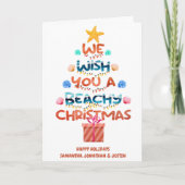 クリスマスビーチトロピカルビーチキツリー カード (正面)