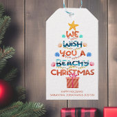 クリスマスビーチトロピカルビーチキツリー ギフトタグ