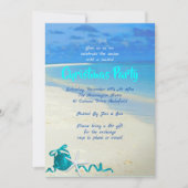 クリスマスビーチパーティーサンドアンドシー招待状 招待状 (正面)