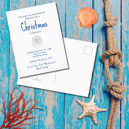 クリスマスビーチパーティー熱帯砂ドル インビテーションポストカード