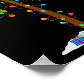 クリスマスビーチパームツリーライトトロピカクリスマス ポスター (角)