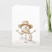 クリスマスビーチヒトデ雪だるま カード (裏面)