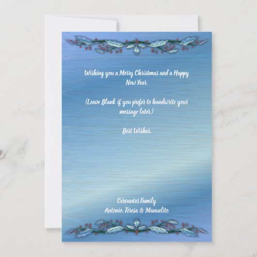 クリスマスビーチファミリーホリデーグリーティング761 シーズンカード (裏面)