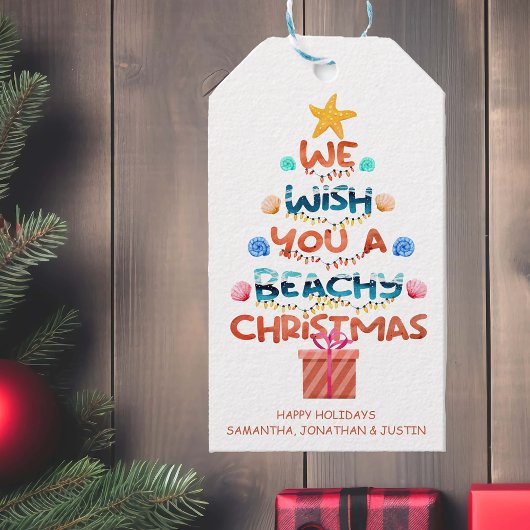 クリスマスビーチ トロピカル ビーチィ ツリー ギフトタグ