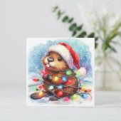 クリスマスビーバーグリーティングカード シーズンカード (スタンド正面)