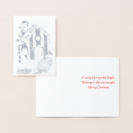 クリスマスビーバーシャレー飾ホイルカーファンシード 箔カード (ディスプレー)