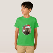 クリスマスビーバー – キッズベーシックTシャツ Tシャツ (正面フル)