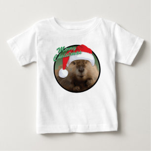 クリスマスビーバー – ベビー素晴らしジャージーTシャツ ベビーTシャツ