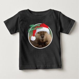 クリスマスビーバー – ベビー素晴らしジャージーTシャツ ベビーTシャツ