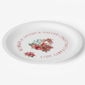 クリスマスビーフラワー&ランタンブーケ ペーパープレート (アングル)