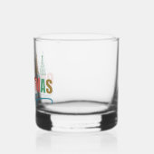 クリスマスビーブスカラフルホリデーツリーズデザイン ウイスキーグラス (左)