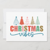 クリスマスビーブスカラフルホリデーツリーズデザイン カード (正面)