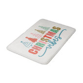 クリスマスビーブスカラフルホリデーツリーズデザイン バスマット (アングル)