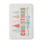 クリスマスビーブスカラフルホリデーツリーズデザイン バスマット (正面縦)