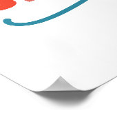 クリスマスビーブスカラフルホリデーツリーズデザイン ポスター (角)