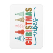 クリスマスビーブスカラフルホリデーツリーズデザイン マグネット (縦)