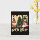 クリスマスビーブススケルトンソルタソルタメリースホラー カード (黄色い花)