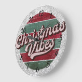クリスマスビーブスホリデイ ラージ壁時計 (傾斜)