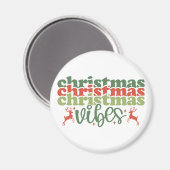クリスマスビーブスレトログルービークリスマスホリデー マグネット (正面/裏面)