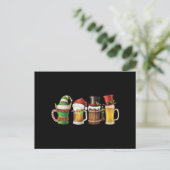 クリスマスビールのマグカップ祭り シーズンポストカード (スタンド正面)