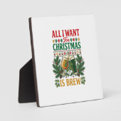 クリスマスビールグラス 松 コーン フォトプラーク (正面)