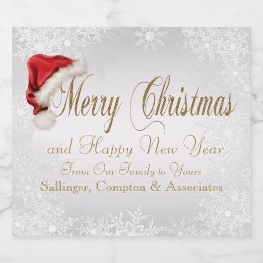 クリスマスビールボトルラベル ビールラベル (シングルラベル)