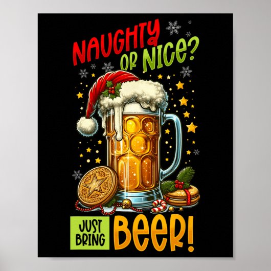 クリスマスビール好き ポスター (正面)