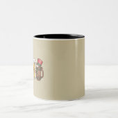 クリスマスビール飲む恋人のギフトパーティー精神 ツートーンマグカップ (中央)