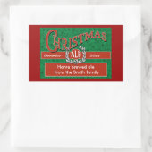 クリスマスビール、エール、ビール醸造ラベル 長方形シール (バッグ)