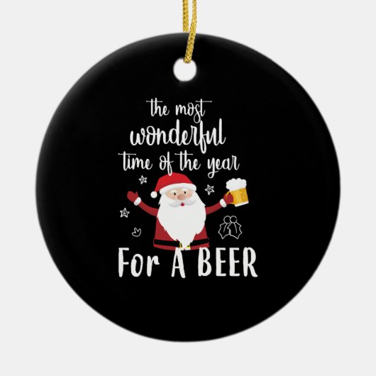 クリスマスビール セラミックオーナメント (正面)