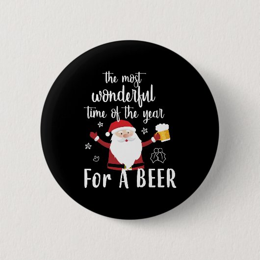 クリスマスビール 缶バッジ (正面)