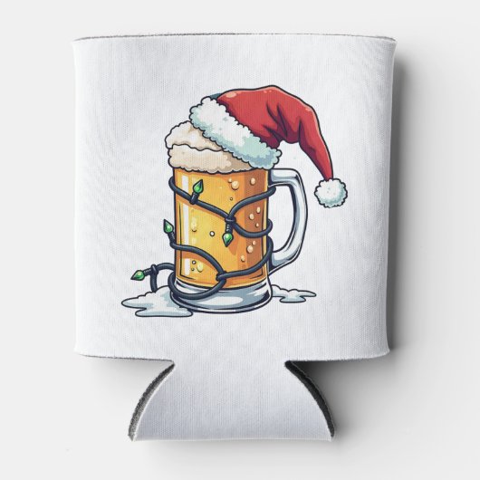 クリスマスビー包まれたルとクリスマス灯 缶クーラー (正面)