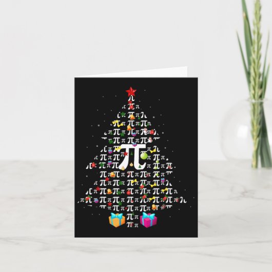 クリスマスピおもしろいー数学パイ日クリスマスTr カード (正面)