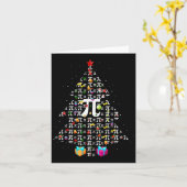 クリスマスピおもしろいー数学パイ日クリスマスTr カード (黄色い花)