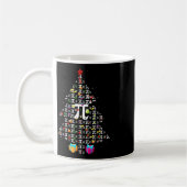 クリスマスピおもしろいー数学パイ日クリスマスTr コーヒーマグカップ (左)