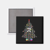 クリスマスピおもしろいー数学パイ日クリスマスTr マグネット (正面/裏面)